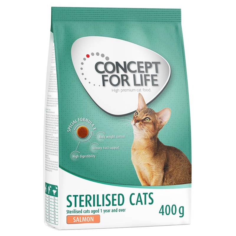 400 g Concept for Life zum Probierpreis! - Sterilised Cats Lachs von Concept for Life