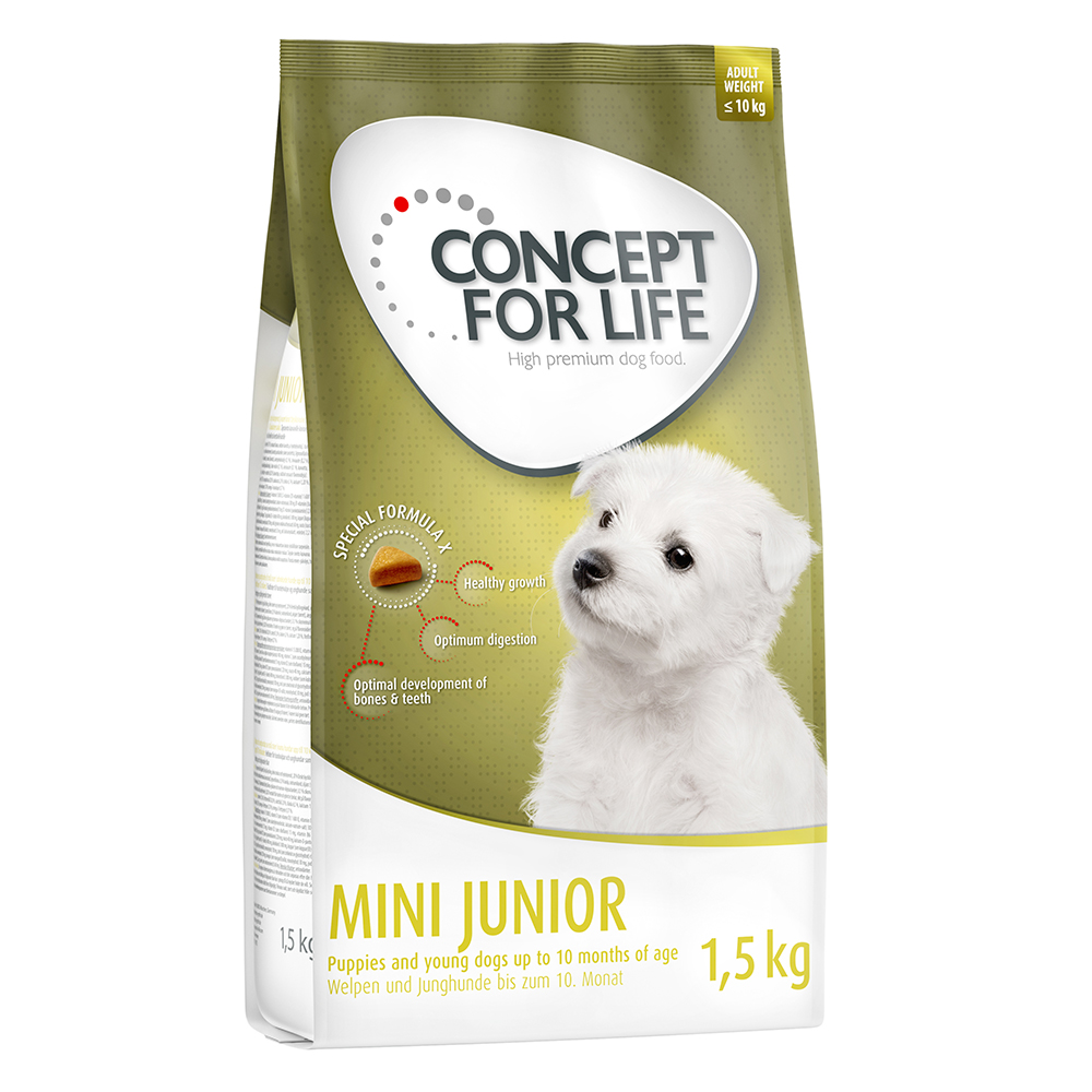 Concept for Life Hundefutter Probierbeutel – jetzt testen! - Mini Puppy & Junior (1,5 kg) von Concept for Life