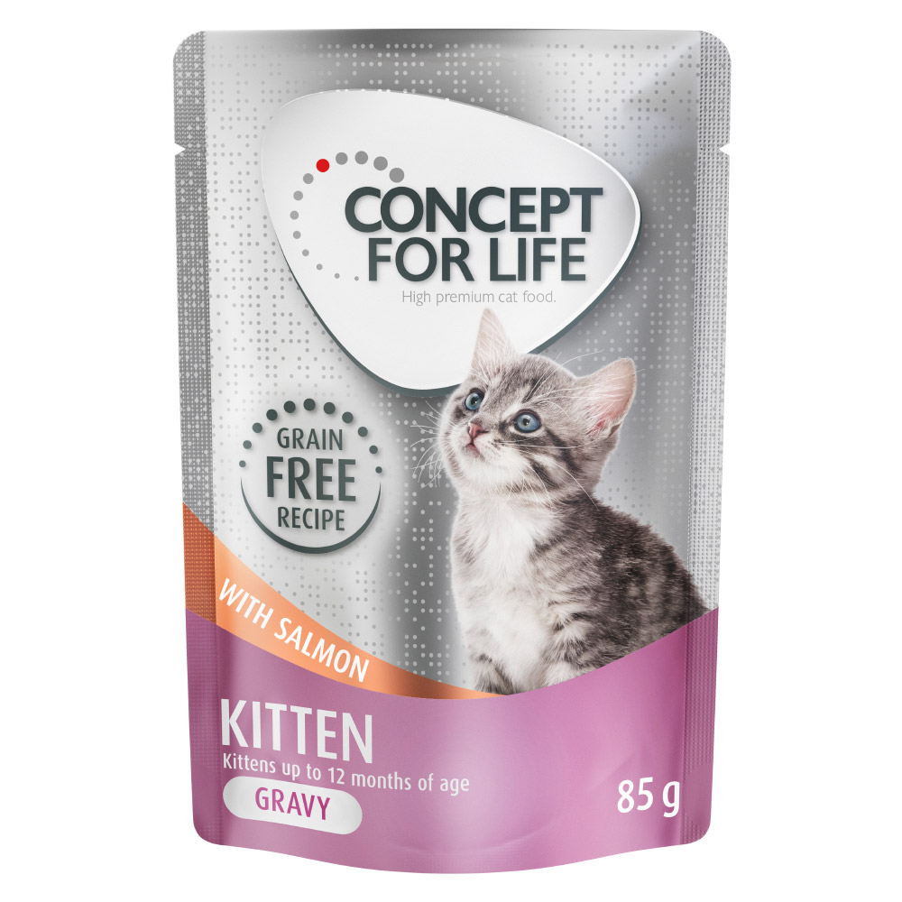 Concept for Life Kitten Lachs getreidefrei - in Soße - Sparpaket: 48 x 85 g von Concept for Life