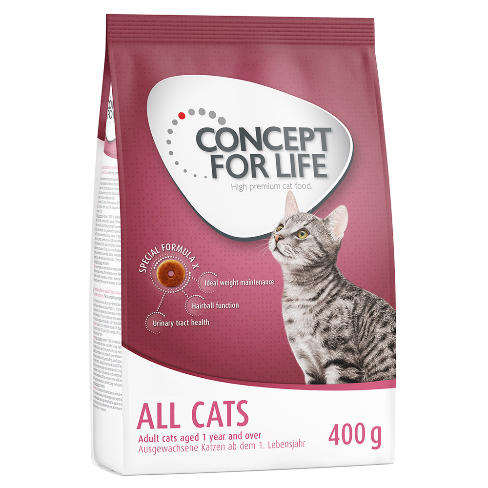 Concept for Life Kombi-Paket: 400 g Trockennahrung + 12 x 85 g Nassnahrung in Soße - All Cats Mixpaket Concept for Life Kombi-Paket: 400 g Trockennahrung + 12 x 85 g Nassnahrung in Soße - All Cats Mixpaket von Concept for Life