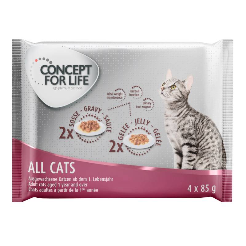 Concept for Life Probierpaket 4 x 85 g - All Cats von Concept for Life