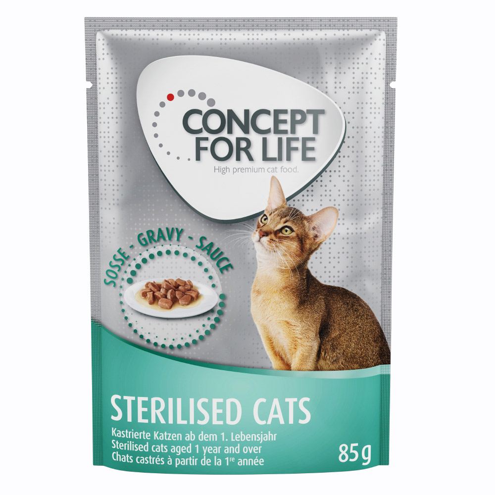 Concept for Life Sterilised Cats - in Soße - Sparpaket: 48 x 85 g von Concept for Life