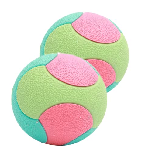 Coogime 2 Stück Hundeball aus Naturkautschuk, Jagdball für Hunde Hundespielzeug Gummiball mit 5,5cm /6,5cm/7.5cmRobuster und vielseitiger Ball (5.5cm) von Coogime