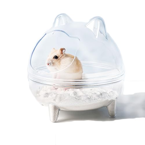 Coogime Groß Hamster Badewanne, Hamster zubehör, Hamsterkäfig, Transparente Hamster Sand Badezimmer Sandkasten, Sandbad Behälter für Rennmaus, Igel, Meerschweinchen, Kleintier Zubehör von Coogime