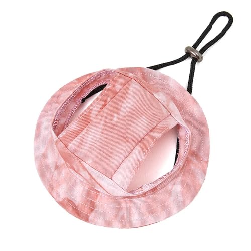 Coogime Hundehüte - Haustiermütze für Kazten und Hunde, Verstellbar Sonnenschutz - Hut mit Ohrlöchern - Hunde Sonnenhut- Hunde Mütze Geeignet für kleine, mittlere Hunde (pink, L) von Coogime