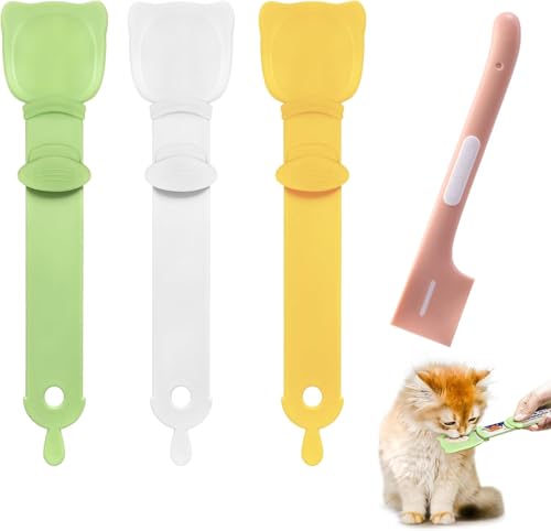 Set mit 4 Futternäpfen für Katzen und Löffel zum Mischen von Tiernahrung, bunte Futterspender für Katzen/Snacks, Futtermischungen für Kaninchen, Hamster von CookHomely