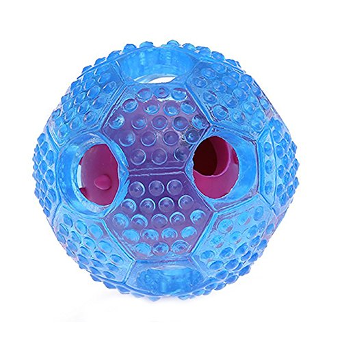 Gummiball für Hundetraining, Kauspielzeug, Haustierspielzeug, Lebensmittelball, Kauspielzeug, 7,1 cm, Blau von Cookwowe