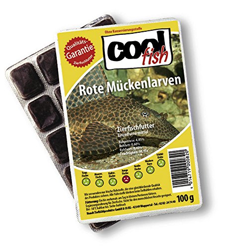 Cool Fish rote Mückenlarven, 15 x 100g-Blister, Fisch-Frostfutter, Aquarium, Aquaristik von Cool Fish