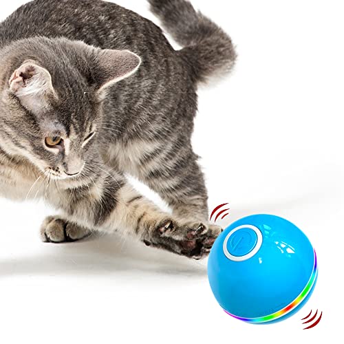 Cool Paws Premium Interaktives Katzenspielzeug Ball - Lustiges & Interaktives Katzenspielzeug für Indoor-Katzen | 360° selbstdrehender Ball mit LED-Licht für Katzen zur Stimulierung des Jagdinstinkts von Cool Paws