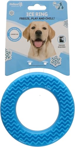 CoolPets Ice Ring - Hundespielzeug - Ø 12 cm - Kühlung - Kauspielzeug - Blau von CoolPets