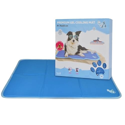 CoolPets Premium Kühlmatte Hund M - 75 x 50 cm - Kühlung für Hunde - Hundematte zum Kühlen - rutschfeste Matte - Mit Citronella und Eukalyptus von CoolPets