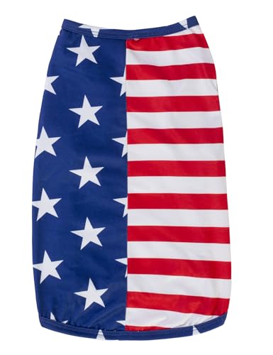 Coomour Hunde-Shirt, USA-Flagge, Haustierkleidung, Welpen, amerikanische Flagge, Kleidung, Sommer-T-Shirt, Größe L von Coomour
