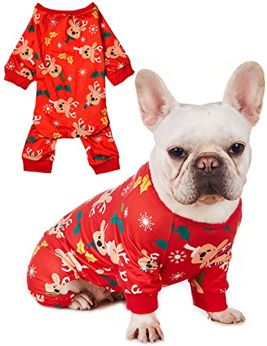 Coomour Hunde-Weihnachtshemd, Rentier, 100 % Baumwolle, Größe L von Coomour