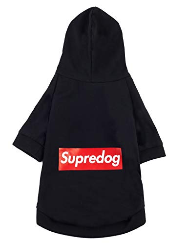 Coomour Supredog Hundehemd Baumwolle Haustier Kleidung Mode Katze Kleidung Welpen Hoodies für Hunde Katzen (2XL) von Coomour