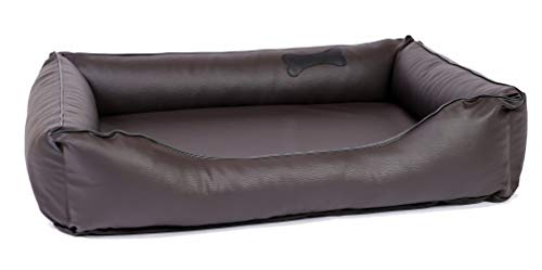 CopcoPet - Hundebett Orthopädisch Paco Kunstleder - Braun Gr: L 90 x 70 cm Visco von CopcoPet