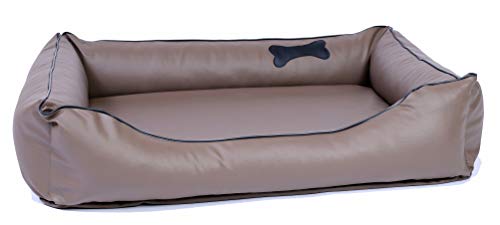 CopcoPet - Hundebett Orthopädisch Paco Kunstleder - Mocca Gr: L 90 x 70 cm Visco von CopcoPet