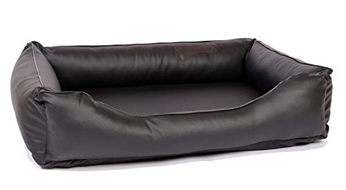 CopcoPet – Hundebett Paco Kunstleder – Schwarz Gr: L ca. 90 x 70 cm von CopcoPet