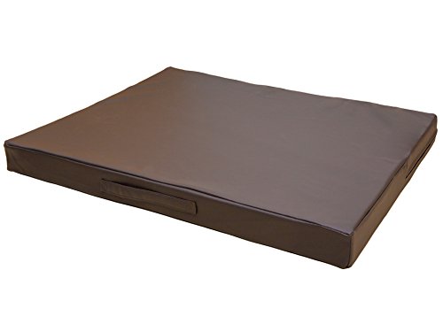 CopcoPet Hundematte Jumbo, 100 x 80 x 8cm, Braun, abwaschbares Hundebett aus kratzfestem Kunstleder, orthopädisches Hundekissen mit Viscoschaumfüllung von CopcoPet