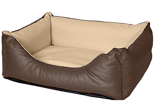 CopcoPet Rocco Hundebett Hundesofa Wendebett Kunstleder XL 110x90cm Mocca von CopcoPet