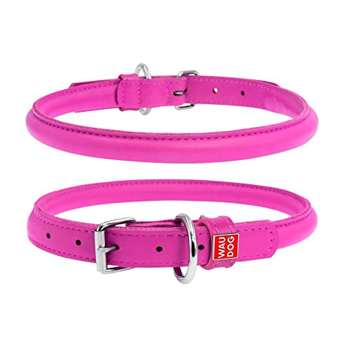 Coperani | Hundehalsband | Halsumfang: 25-33 cm | Breite: 10 mm | Leder | Rosa | Edel | Langlebig | Robust | Hochwertig von Coperani LIEBLINGSSACHEN FÜR IHR TIER