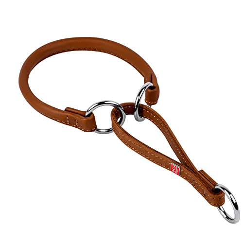 Coperani | Hundehalsband | Trainingshalsband | Halsumfang: 32-40 cm | Leder | Braun | Mit Edelstahl | Rund | Weiches Material | Stabil | Hochwertig | Pflegeleicht von Coperani LIEBLINGSSACHEN FÜR IHR TIER