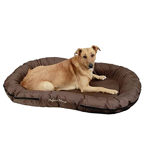 Coperani | Hundekissen | Hundeschlafplatz | 100 x 70 x 15 cm | Polyester | Braun | Kratzfest | Antirutsch | Haustierbett | Hochwertig | Robust von Coperani LIEBLINGSSACHEN FÜR IHR TIER