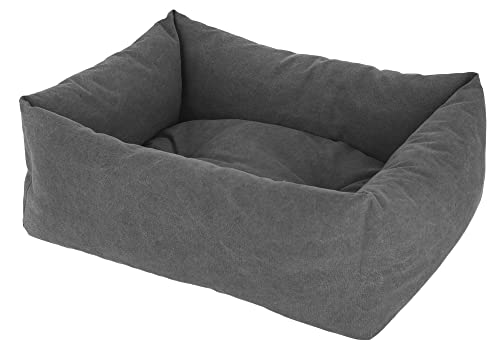 Coperani | Kuschelbett für Hunde | Grau | 60 x 70 cm | mit herausnehmbaren Liegekissen von Coperani LIEBLINGSSACHEN FÜR IHR TIER