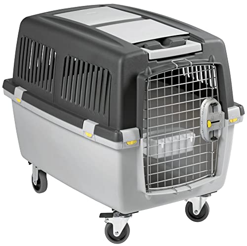 Coperani | Transportbox für Hunde | Grau | 81 x 61 x 60 cm | IATA konform von Coperani LIEBLINGSSACHEN FÜR IHR TIER