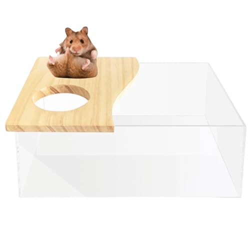 Hamster-Sand-Badekasten-Behälter, kleines Haustier-Sandkasten-Deckel-Design, Nehmen Sie Bad, Holz-Sandkasten, Staubbad, transparentes Badezimmer & Grabbox, Acryl, syrische Hamsterstreubox Hamster-Sand-Badekasten-Behälter, kleines Haustier-Sandkasten-Deckel-Design, Nehmen Sie Bad, Holz-Sandkasten, Staubbad, transparentes Badezimmer & Grabbox, Acryl, syrische Hamsterstreubox von Copfeu