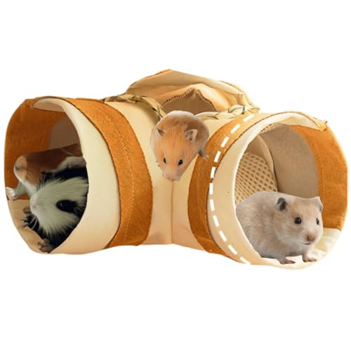 Meerschweinchen-Ecktunnel und Röhre, zusammenklappbar, Baby, Kaninchen, Tunnel, Spielzeug, Kleintier-Eckversteck für Ratten, Hamster, Igel, Frettchen, Chinchilla, Eidechse, Zuckergleiter (gelb, klein) Meerschweinchen-Ecktunnel und Röhre, zusammenklappbar, Baby, Kaninchen, Tunnel, Spielzeug, Kleintier-Eckversteck für Ratten, Hamster, Igel, Frettchen, Chinchilla, Eidechse, Zuckergleiter (gelb, klein) von Copfeu