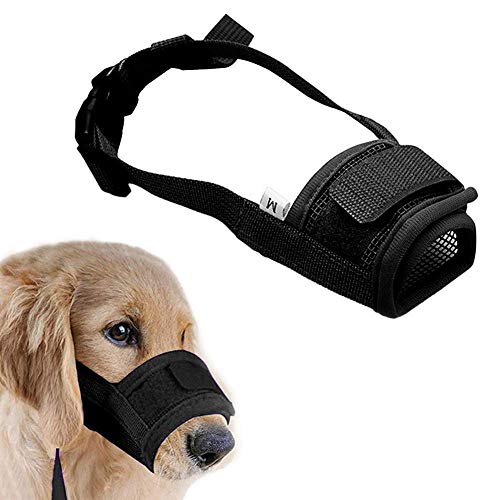 Coppthinktu Guter Soft Maulkorb für Hunde, Verstellbar, Atmungsaktiv, Weiche Polsterung, für Training, zum Beißen und Bellen, Bequeme Hundemaske, XX-Large von Coppthinktu