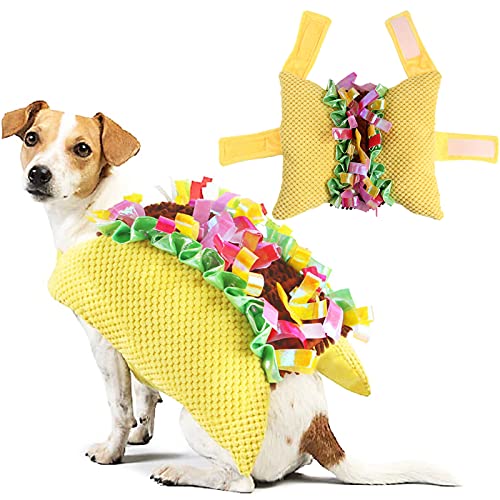 Coppthinktu Hunde-Taco-Kostüm, gelb, Polyester, Größe L, Halloween von Coppthinktu