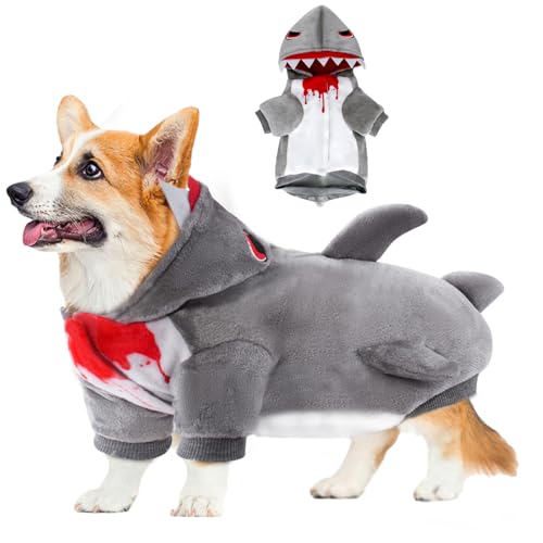 Hundehai-Kostüme, Hunde-Halloween-Kostüme für kleine und mittelgroße Hunde, Hundekostüm, Haustier-Weihnachts-Kostüm, Cosplay-Kostüm, Hunde-Kapuzenpullover, Hundekostüme, lustige Katzen, Hunde-Outfit, von Coppthinktu