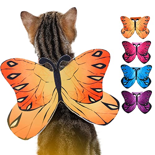 Schmetterlingsflügel für Hunde Hund Halloween Kostüm, Katze Hund Schmetterling Flügel Katzen Halloween Hundekostüm Schmetterling Hundekostüme, Weihnachten Halloween Hundeflügel Schmetterlingsflügel von Coppthinktu