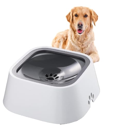 Coptiner Wassernapf für Hunde, Haustier Auslaufsicherer Wassernapf 1L Langsame Trinknapf Wasserspender für Katzen Haustiere Hochwertig ABS Dog Water Bowl Kein Verschütten Anti-Splash Hundenapf von Coptiner