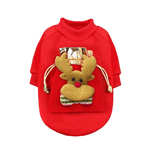 Haustier Weihnachten gedruckt Geweih Pullover Pullover niedlich Herbst Winter Mantel Cartoon Druck Segen Tasche Hunde Shirts weich Haustier Weihnachten Welpen Hunde Wintermantel Für Kleine Hunde von Corlidea