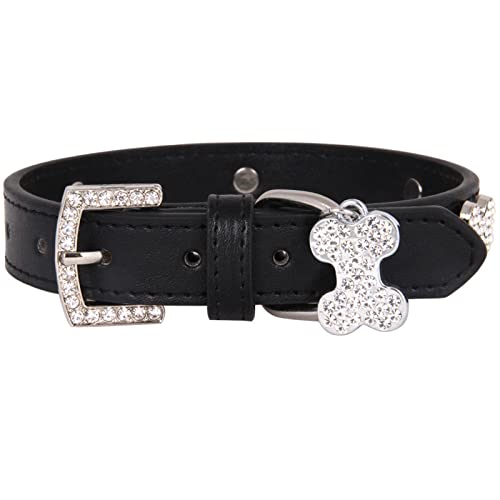 Pet Bone Strass Hundehalsband Diamond Buckle Pet Leine Katzenhalsband Halsband Mit Ausziehbarer Leine von Corlidea