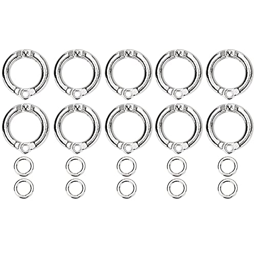 Cornesty 10Pcs Vogel Papageien Bein Ring Metall Öffnung Clip Zubehör Outdoor Fly Training Aktivität (Größe 10) von Cornesty