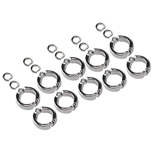 Cornesty 10Pcs Vogel Papageien Bein Ring Metall Öffnung Clip Zubehör Outdoor Fly Training Aktivität (Größe 9) von Cornesty