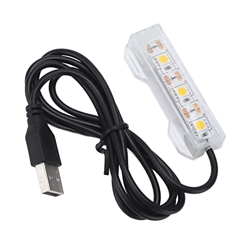 Cornesty Aquarium Licht USB Lade Kunststoff Aquarium LED Licht Bunte für Wasserpflanzen Landschaft Schreibtisch Dekor (gelbes Licht) von Cornesty