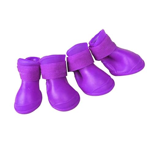 Cornesty Hunde-Silikon-wasserdichte, rutschfeste Regenschuhe für Welpen-Softstiefel (S) von Cornesty