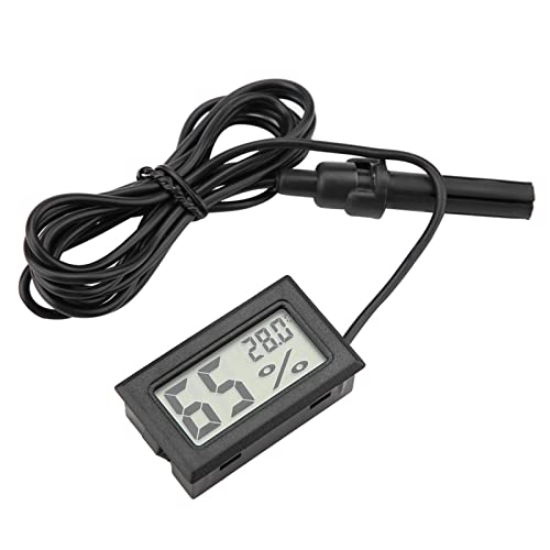 Cornesty LCD Mini Thermometer Hygrometer Luftfeuchtigkeit Temperaturmonitor mit Externer Sonde für Haustier-Reptilientank von Cornesty