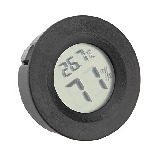 Cornesty Mini-LCD-Thermometer-Hygrometer, Digitales Temperatur- und Feuchtigkeitsmessgerät für Reptilien (Schwarz) von Cornesty