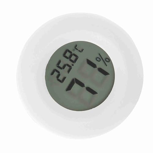 Cornesty Mini-LCD-Thermometer-Hygrometer, Digitales Temperatur- und Feuchtigkeitsmessgerät für Reptilien (Weiß) von Cornesty