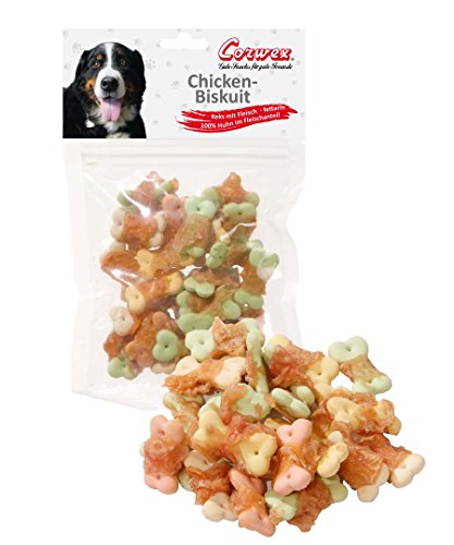 Corwex Chicken Biskuit (70g), Keks mit Fleisch, fettarm, Kausnack für Hunde, 100% Huhn im Fleischanteil von Corwex