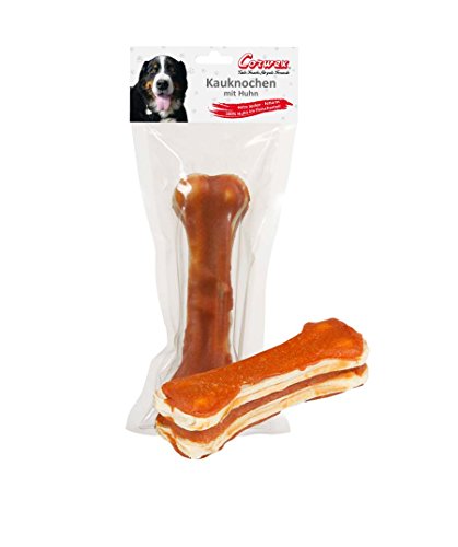 Corwex Kauknochen (1x15cm mit Huhn), für große Hunde, extra lecker & fettarm, Hunde-Kauartike mit 100% Huhn im Fleischanteil von Corwex