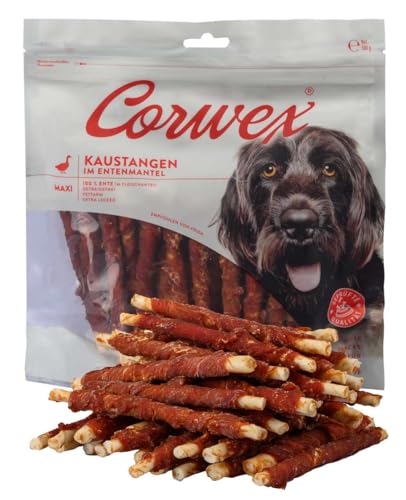 Corwex Kaustange (500g, Ente) mit Fleisch ummantelt, Getreidefreie, Premium Kausnack für Sensible Hunde von Corwex