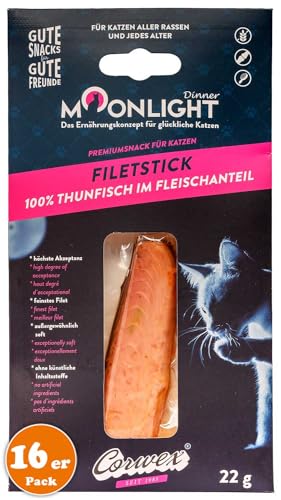 Moonlight Katzensnack Filet-Stick mit Thunfisch (16 x 22g) von Corwex