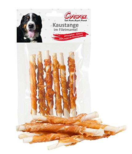 Corwex Kaustange (12x70g, Huhn) mit Fleisch ummantelt, Getreidefreie, Premium Kausnack für Sensible Hunde von Corwex