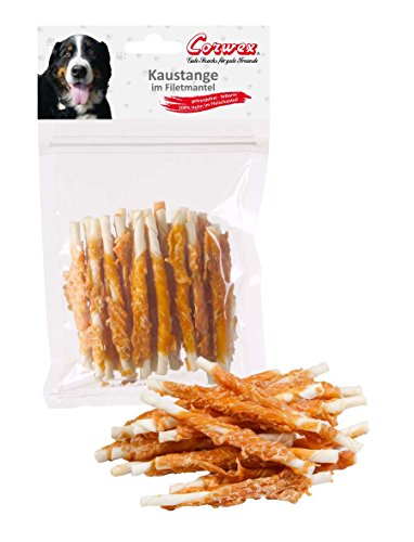 Corwex Kaustange (9x200g, Huhn) mit Fleisch ummantelt, Getreidefreie, Premium Kausnack für Sensible Hunde von Corwex